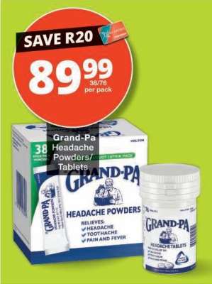 Grand-Pa Headache Powders/Tablets