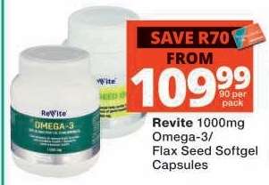 Revite Omega-3/Flax Seed Softgel Capsules