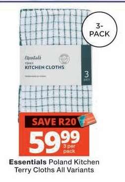 Essentials Poland Kitchen Terry Cloths All Variants