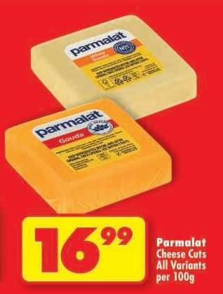 Parmalat Cheese Cuts All Variants per 100g