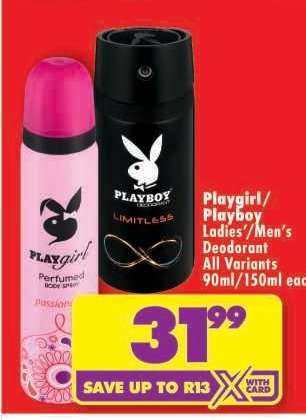 Playgirl/Playboy Ladies’/Men’s Deodorant