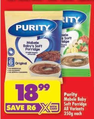 PURITY Mabele Baby Soft Porridge