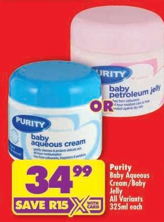 Purity Baby Aqueous Cream/Baby Jelly