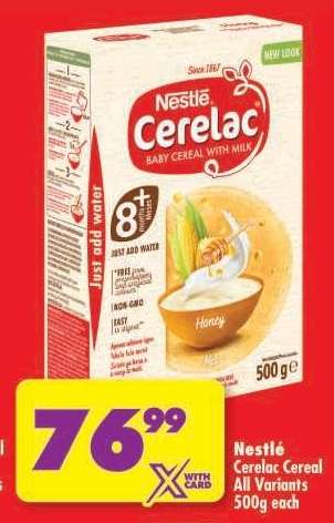 Nestlé Cerelac Cereal All Variants 500g each