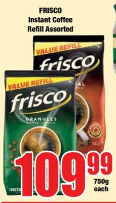 FRISCO Instant Coffee Refill Assorted