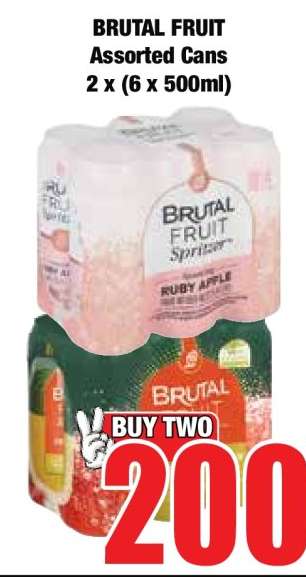 BRUTAL FRUIT ASSORTED CANS 2 X (6 X 500ML)
