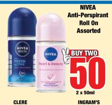 NIVEA Anti-Perspirant Roll On Assorted