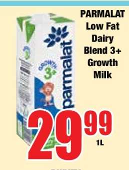 PARMALAT Low Fat Dairy Blend 3+ Growth Milk