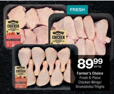 Farmer's Choice Fresh 8-Piece Chicken Wings/Drumsticks/Thighs