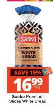 Sasko Premium Slices White Bread