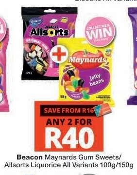 Beacon Maynards Gum Sweets/Allsorts Liquorice