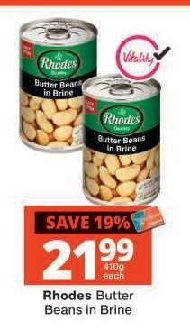 RHODES Butter Beans in Brine