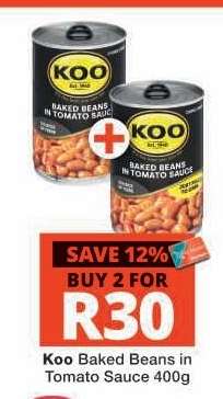 Koo Baked Beans in Tomato Sauce 400g