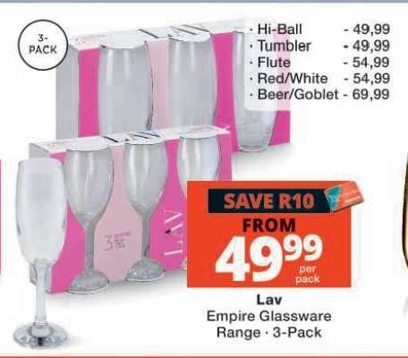 Lav Empire Glassware Range