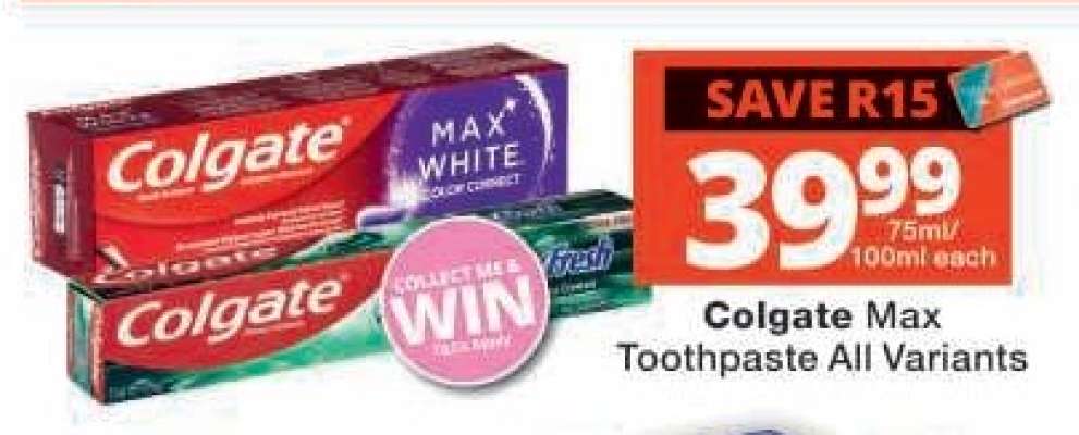 Colgate Max Toothpaste All Variants