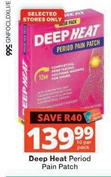 Deep Heat Period Pain Patch