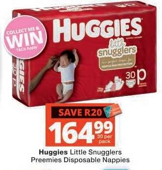 Huggies Little Snugglers Preemies Disposable Nappies