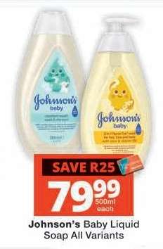 Johnson's Baby Liquid Soap All Variants