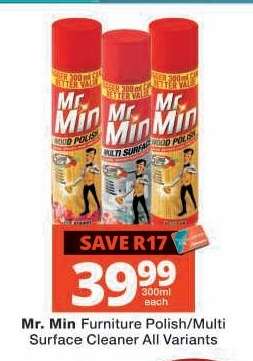 Mr. Min Furniture Polish/Multi Surface Cleaner