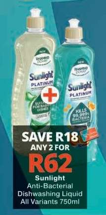 Sunlight Anti-Bacterial Dishwashing Liquid