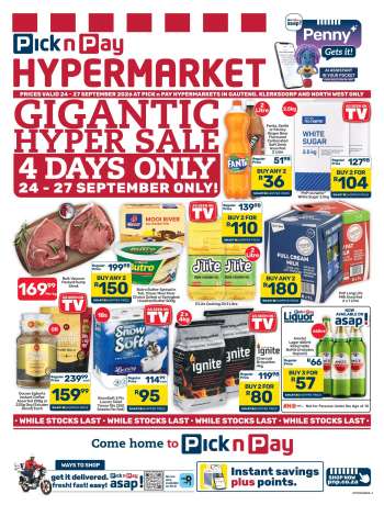 Pick n Pay Hypermarket catalogue  - 24/09/2026 - 27/09/2026.