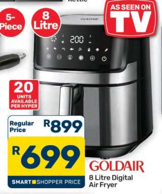 Goldair 8 Litre Digital Air Fryer
