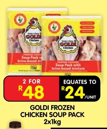 GOLDI FROZEN CHICKEN SOUP PACK 2x1kg