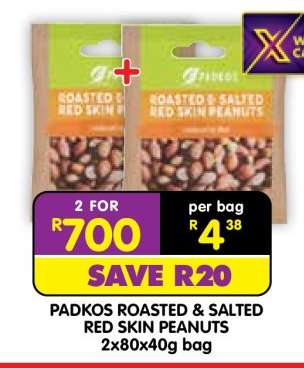 PADKOS ROASTED & SALTED RED SKIN PEANUTS
