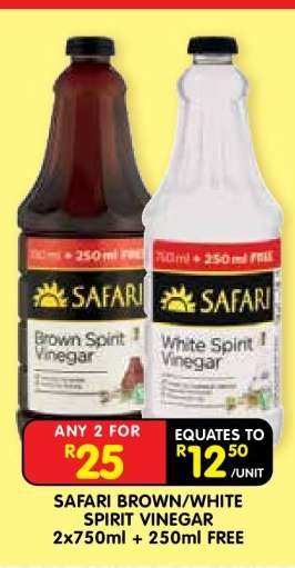 SAFARI BROWN/WHITE SPIRIT VINEGAR