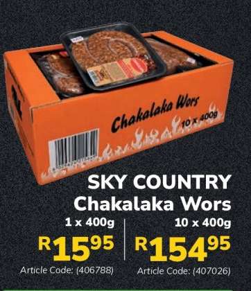 SKY COUNTRY Chakalaka Wors