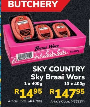 SKY COUNTRY Sky Braai Wors