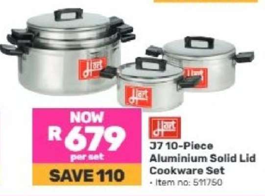 J7 10-Piece Aluminium Solid Lid Cookware Set