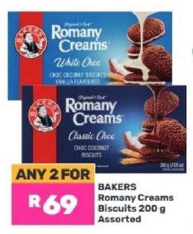BAKERS Romany Creams Biscuits 200 g Assorted