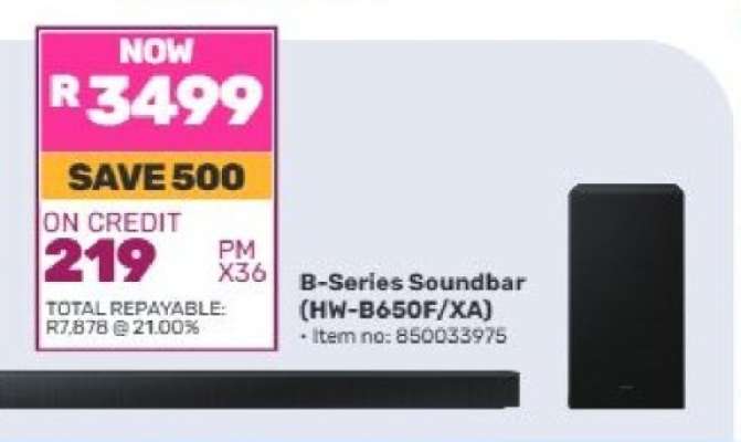 B-Series Soundbar (HW-B650F/XA)