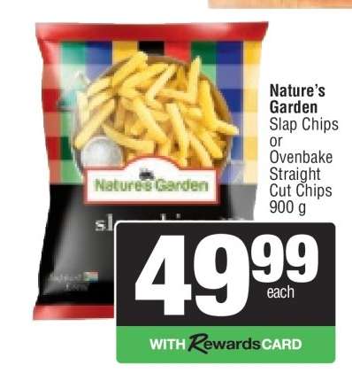 Nature’s Garden Slap Chips or Ovenbake Straight Cut Chips