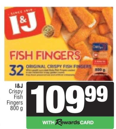 I&J Crispy Fish Fingers 800 g