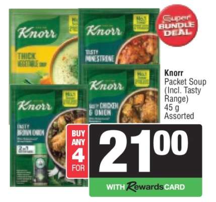 Knorr Packet Soup (Incl. Tasty Range)