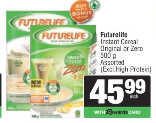 Futurelife Instant Cereal Original or Zero