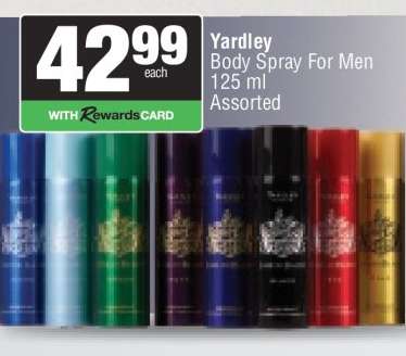 Yardley Body Spray for Men