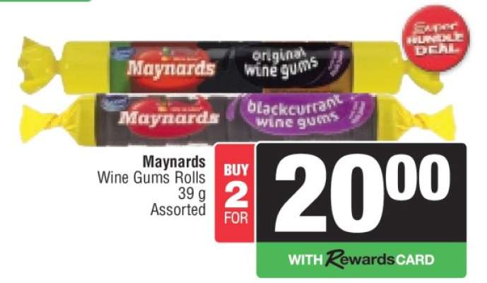 Maynards Wine Gums Rolls