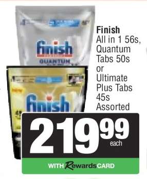 Finish All in 1 56s, Quantum Tabs 50s or Ultimate Plus Tabs 45s Assorted