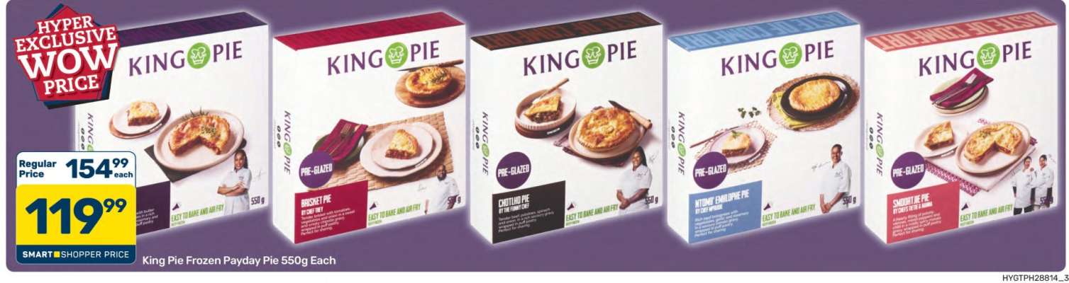 King Pie Frozen Family Pie 550g
