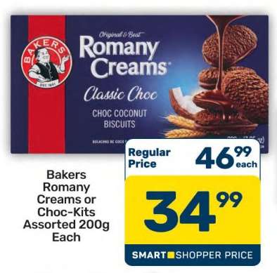 Bakers Romany Creams or Choc-Kits Assorted 200g
