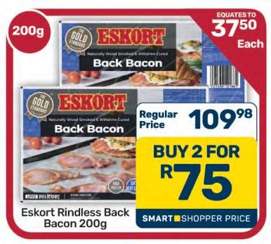 Eskort Rindless Back Bacon 200g
