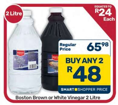Boston Brown or White Vinegar 2 Litre
