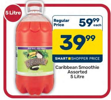 Caribbean Smoothie Assorted 5 Litre