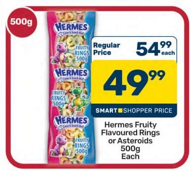 Hermes Fruity Flavoured Rings or Asteroids 500g