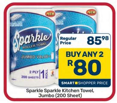 Sparkle Sparkle Kitchen Towel, Jumbo (200 Sheet)