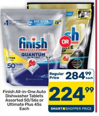 Finish All-in-One Auto Dishwasher Tablets