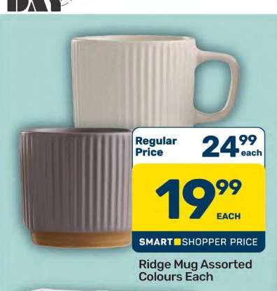 Ridge Mug Assorted Colours Each